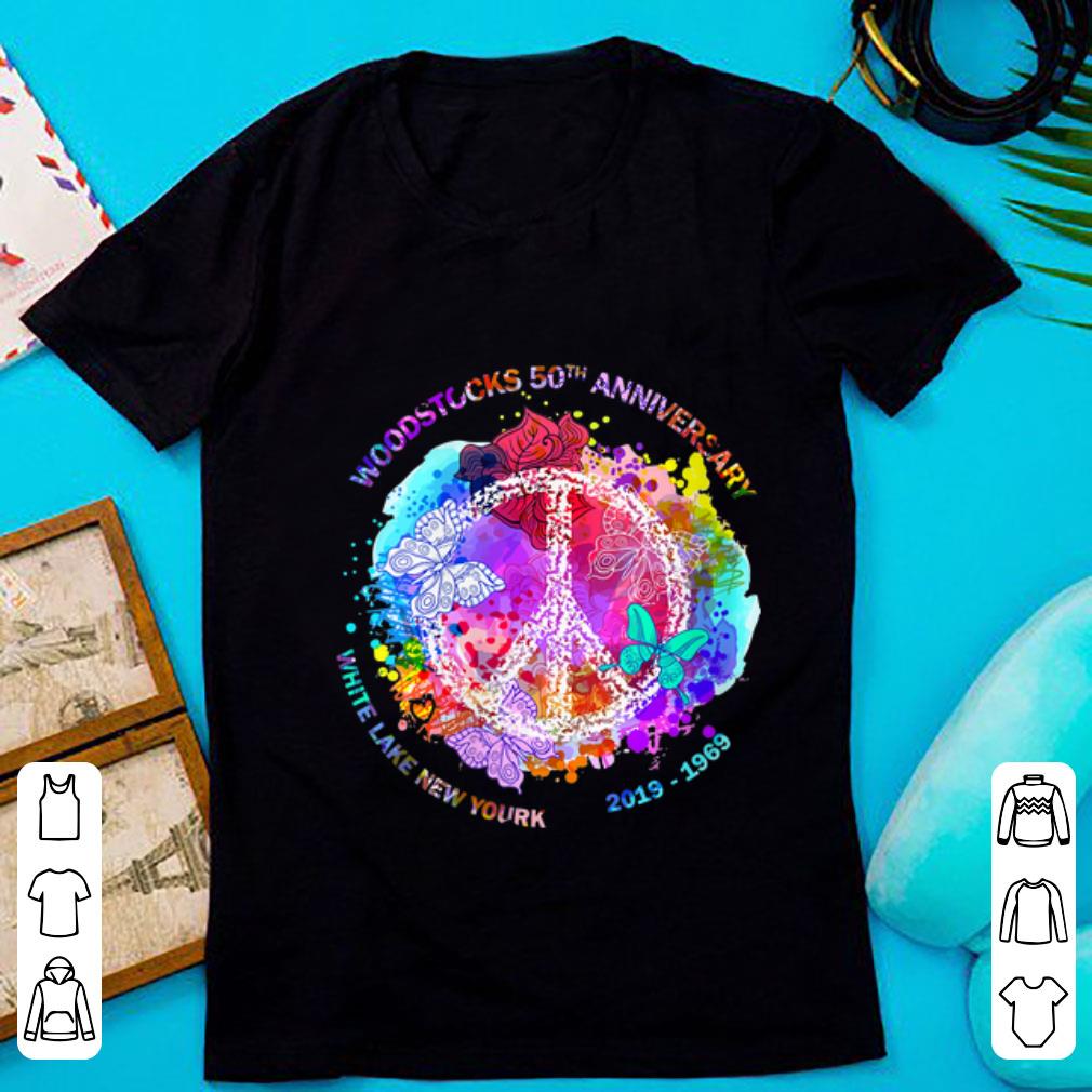 Original Woodstock s 50th Anniversary White Lake New York Peace shirt 1 - Original Woodstock's 50th Anniversary White Lake New York Peace shirt