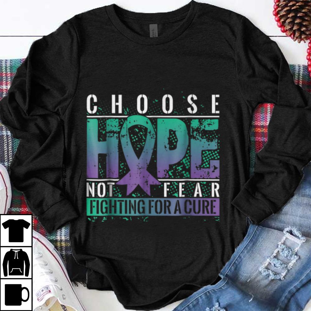 Premium Choose Hope Not Fear Fighting For A Cure shirt 1 - Premium Choose Hope Not Fear Fighting For A Cure shirt