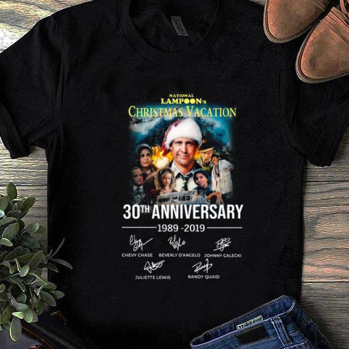 Premium Christmas Vacation 30th Anniversary 1989 2019 Signature shirt 1 - Premium Christmas Vacation 30th Anniversary 1989 2019 Signature shirt