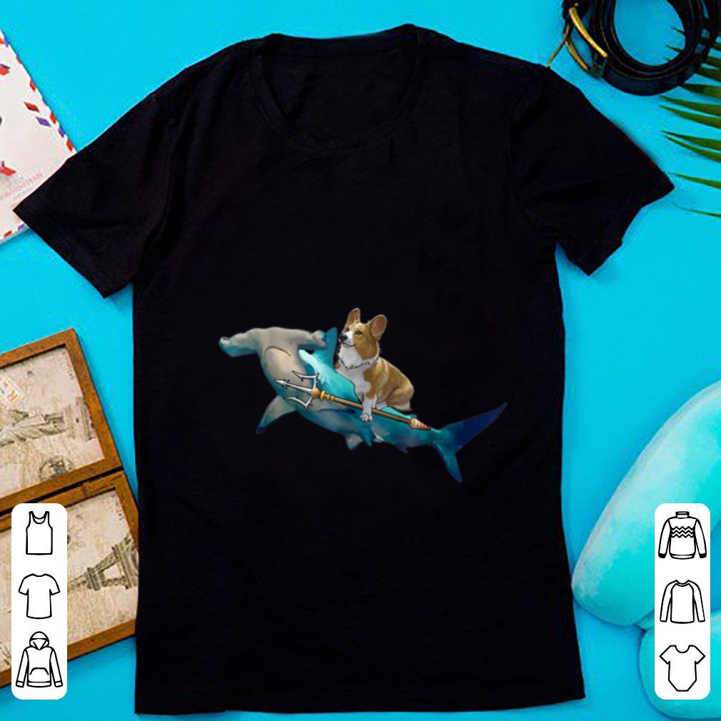 Premium Corgi Riding a Hammerhead shark shirt 1 - Premium Corgi Riding a Hammerhead shark shirt