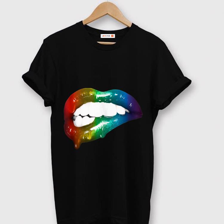 Premium Rainbow Lips Art Addicts shirt 1 - Premium Rainbow Lips Art Addicts shirt