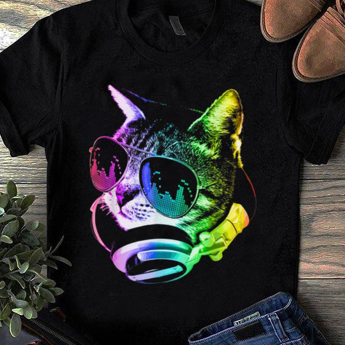 Premium Rainbow Music Dj Cat shirt 1 - Premium Rainbow Music Dj Cat shirt