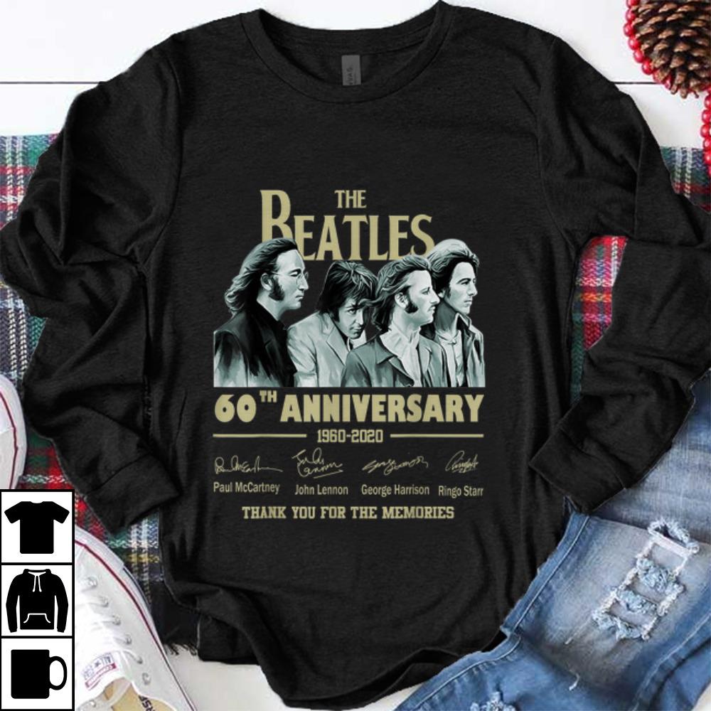 Premium The Beatles 60th Anniversary Thank You For Memories Signature shirt 1 - Premium The Beatles 60th Anniversary Thank You For Memories Signature shirt