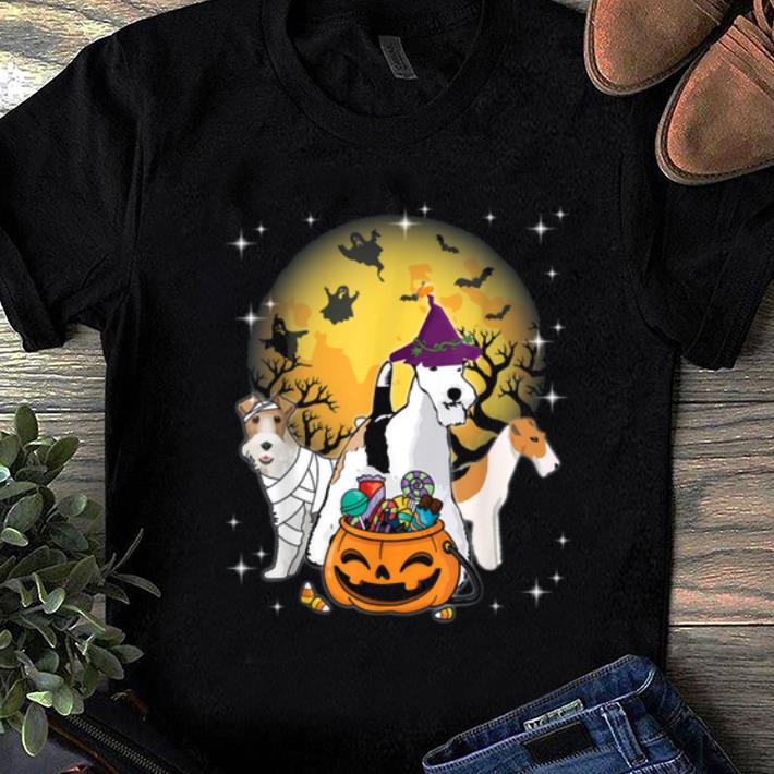 Premium Wire Fox Terrier Mummy Witch Dog Moon Ghost Halloween shirt 1 - Premium Wire Fox Terrier Mummy Witch Dog Moon Ghost Halloween shirt