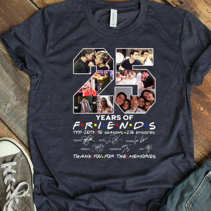 Pretty 25 Years Of Friends Thank You For The Memories Signature shirt 1 - Pretty 25 Years Of Friends Thank You For The Memories Signature shirt