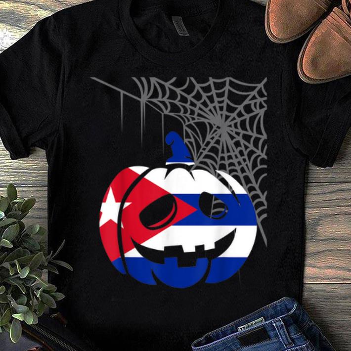 Awesome Camiseta Cuba Halloween Cuban Costume Flag Pumpkin Spiderweb shirt 1 - Awesome Camiseta Cuba Halloween Cuban Costume Flag Pumpkin Spiderweb shirt