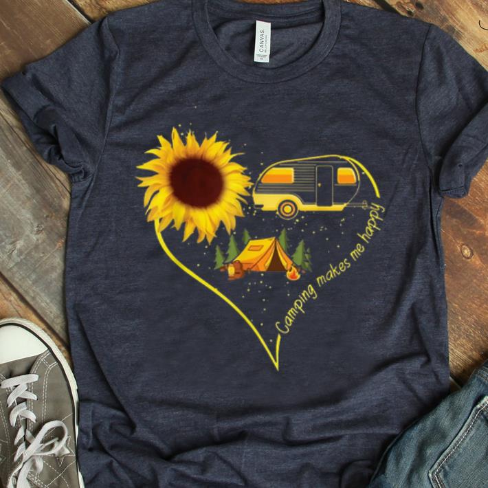 Awesome Camping Makes Me Happy Sunflower Camping Heart shirt 1 - Awesome Camping Makes Me Happy Sunflower Camping Heart shirt