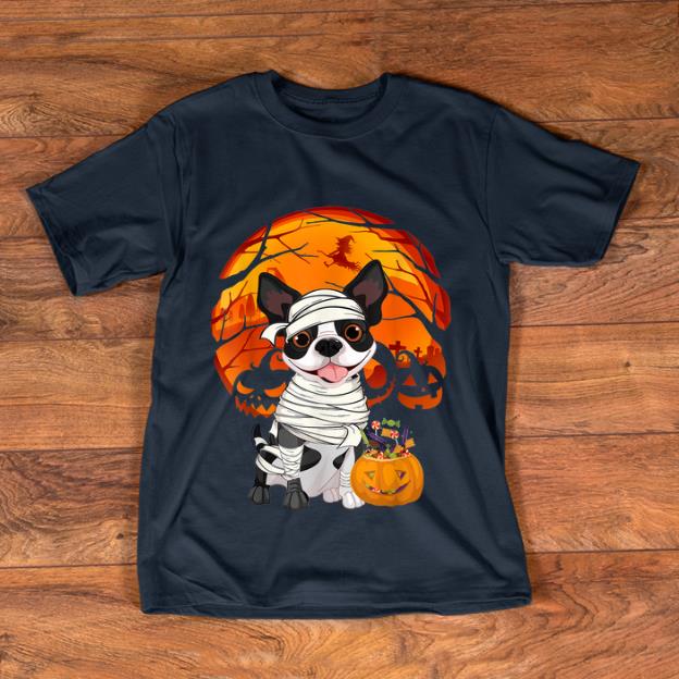Awesome Halloween Boston Terrier Pumpkin Blood Moon shirt 1 - Awesome Halloween Boston Terrier Pumpkin Blood Moon shirt