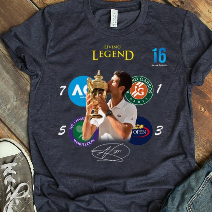Awesome Novak Djokovic Living Legend Champion Wimbledon 2019 signature shirt 1 - Awesome Novak Djokovic Living Legend Champion Wimbledon 2019 signature shirt
