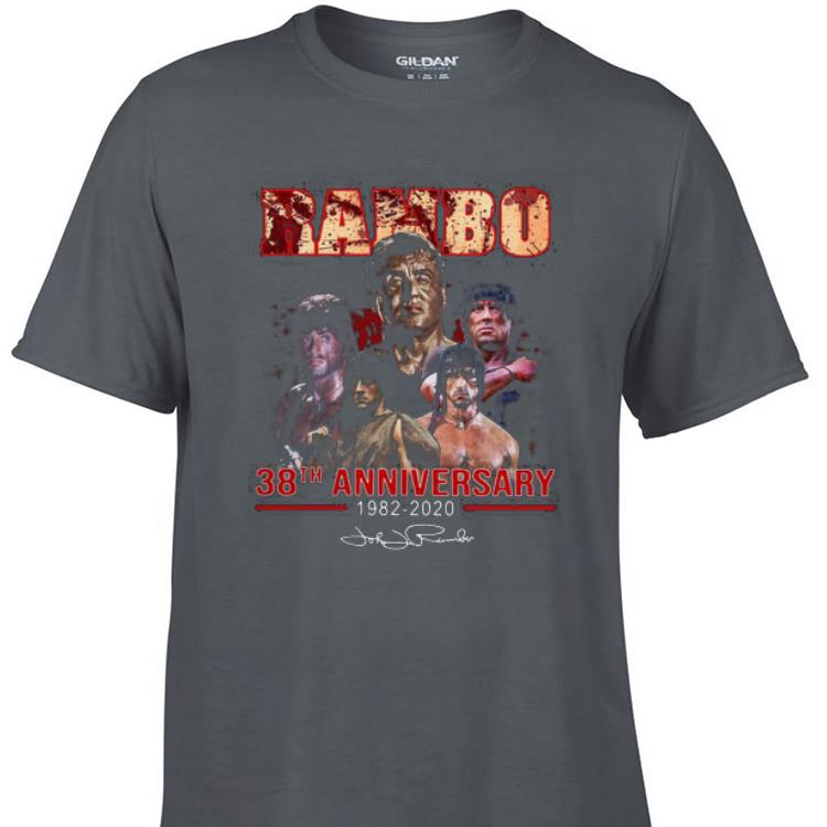 Awesome Rambo 38th Anniversary 1982 2020 Signature shirt 1 - Awesome Rambo 38th Anniversary 1982-2020 Signature shirt