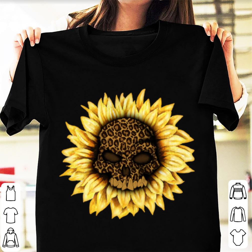 Awesome Skull Sunflower Leopard Halloween shirt 1 - Awesome Skull Sunflower Leopard Halloween shirt