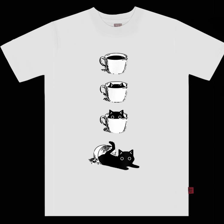 Hot Black Cats In Coffee Cup shirt 1 - Hot Black Cats In Coffee Cup shirt