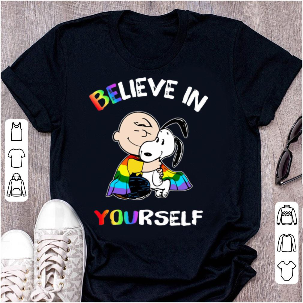 Hot LGBT Charlie Brown And Snoopy Believe In Yourself shirt 1 - Hot LGBT Charlie Brown And Snoopy Believe In Yourself shirt