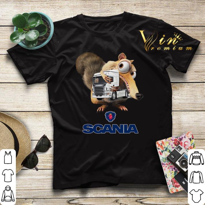 Ice Age Scrat hug truck Scania AB shirt sweater 4 - Ice Age Scrat hug truck Scania AB shirt sweater