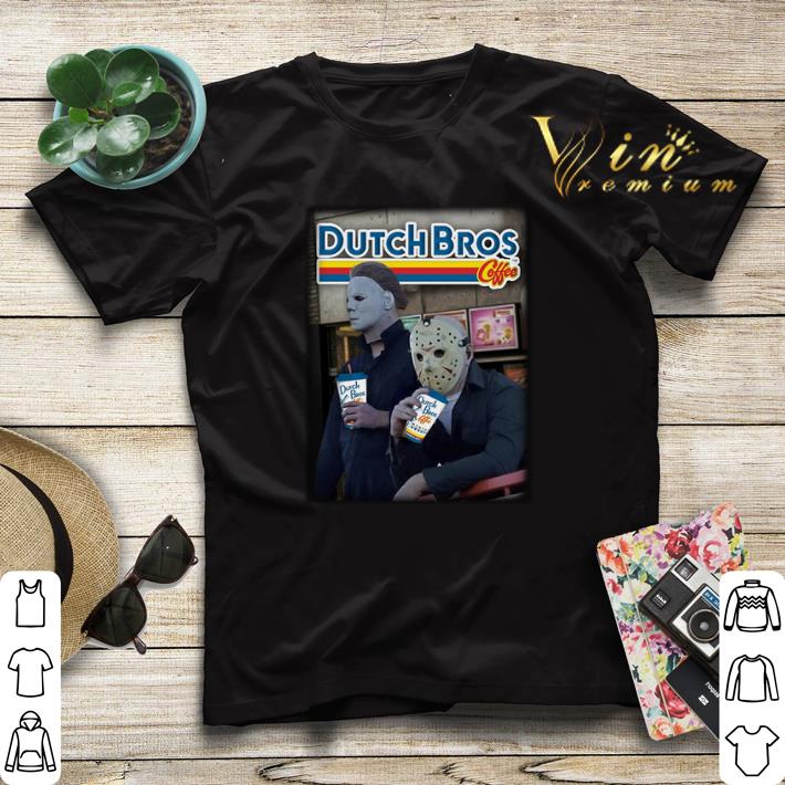 Michael Myers Jason Voorhees drinking Dutch Bros Coffee shirt sweater Michael Myers Jason Voorhees drinking Dutch Bros Coffee shirt sweater 4 - Michael Myers Jason Voorhees drinking Dutch Bros Coffee shirt sweater
