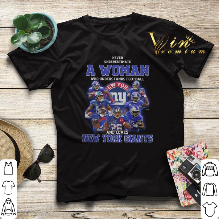 Never underestimate a woman football and loves New York Giants shirt sweater 4 - Never underestimate a woman football and loves New York Giants shirt sweater