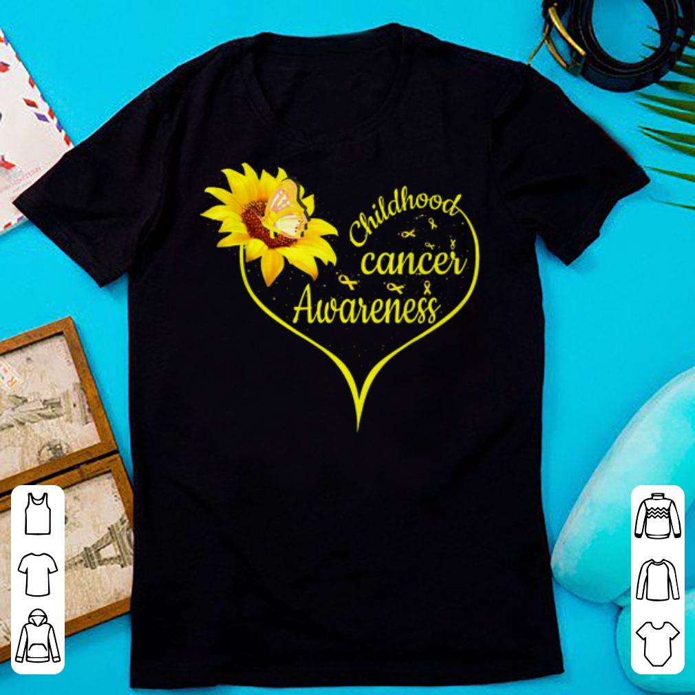 Nice Childhood Cancer Awareness Flower Butterfly Gold Ribbon shirts 1 - Nice Childhood Cancer Awareness Flower Butterfly Gold Ribbon shirts