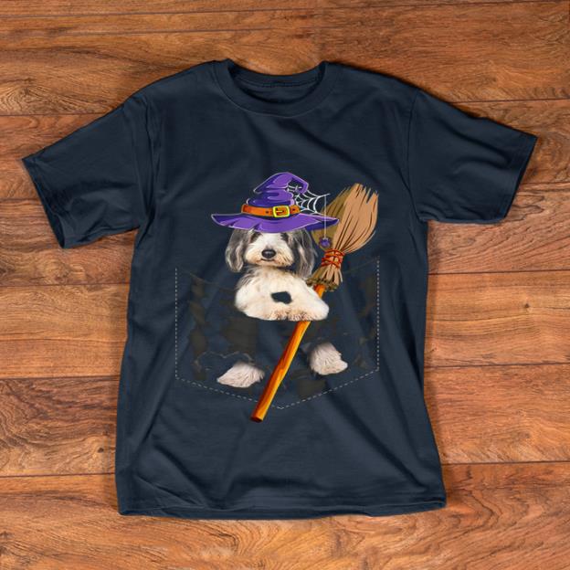 Nice Pocket Bearded Collie Dog In Witch Halloween Gift shirt 1 - Nice Pocket Bearded Collie Dog In Witch Halloween Gift shirt