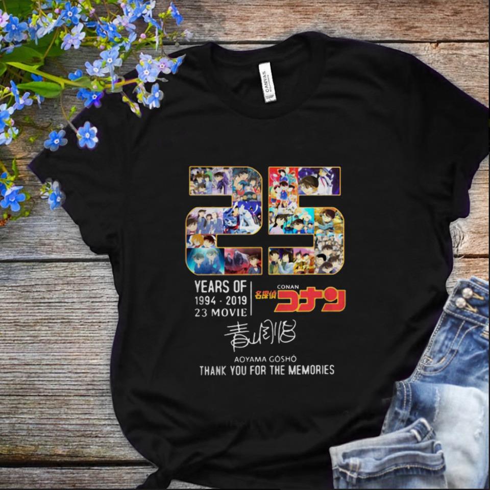 Nice Thank You For The Memories 25 Years Of Detective Conan 1994 2019 shirt 1 - Nice Thank You For The Memories 25 Years Of Detective Conan 1994-2019 shirt