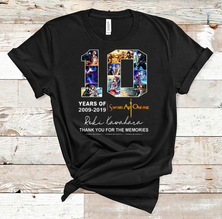 Official 10 Years Of Sword Art Online 2009 2019 Signature shirt 1 - Official 10 Years Of Sword Art Online 2009 - 2019 Signature shirt