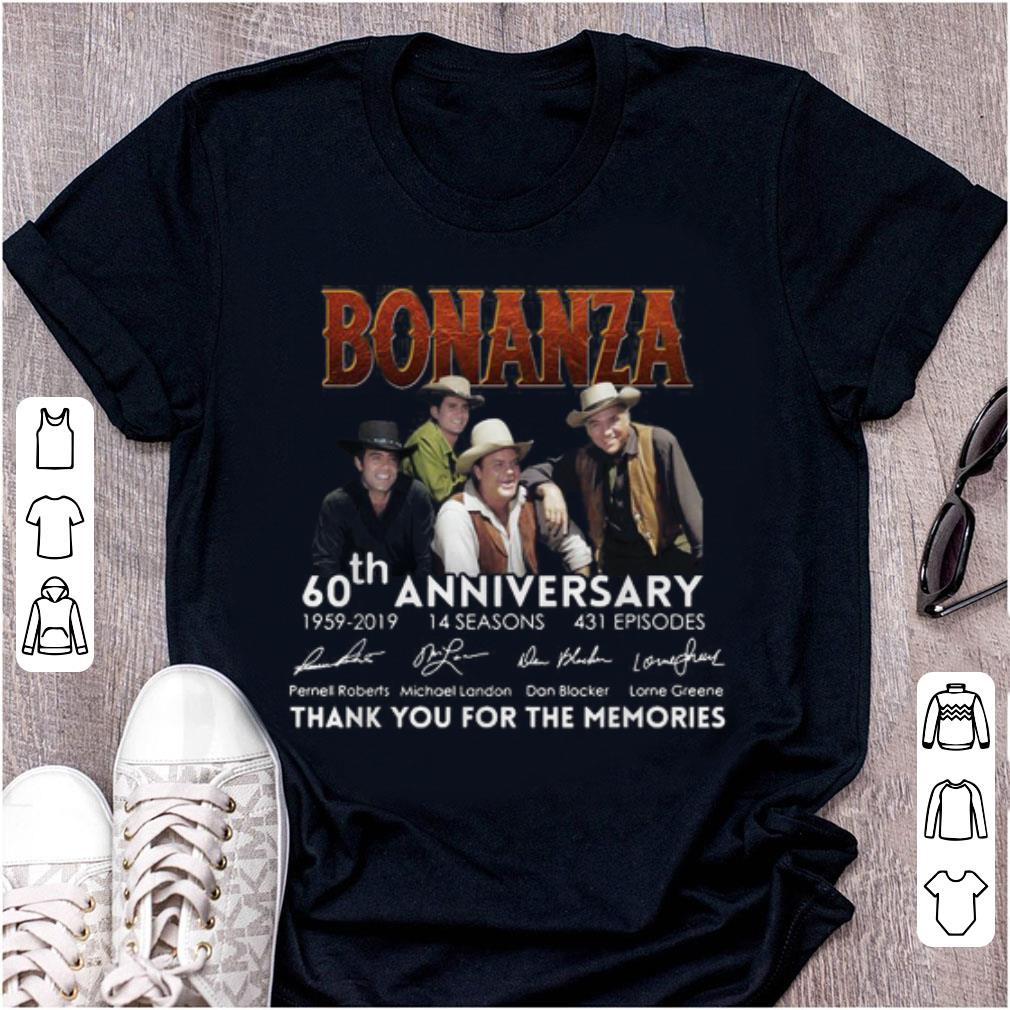 Official 60th Anniversary Thank You For The Memories 1959 2019 Bonanza shirt 1 - Official 60th Anniversary Thank You For The Memories 1959-2019 Bonanza shirt