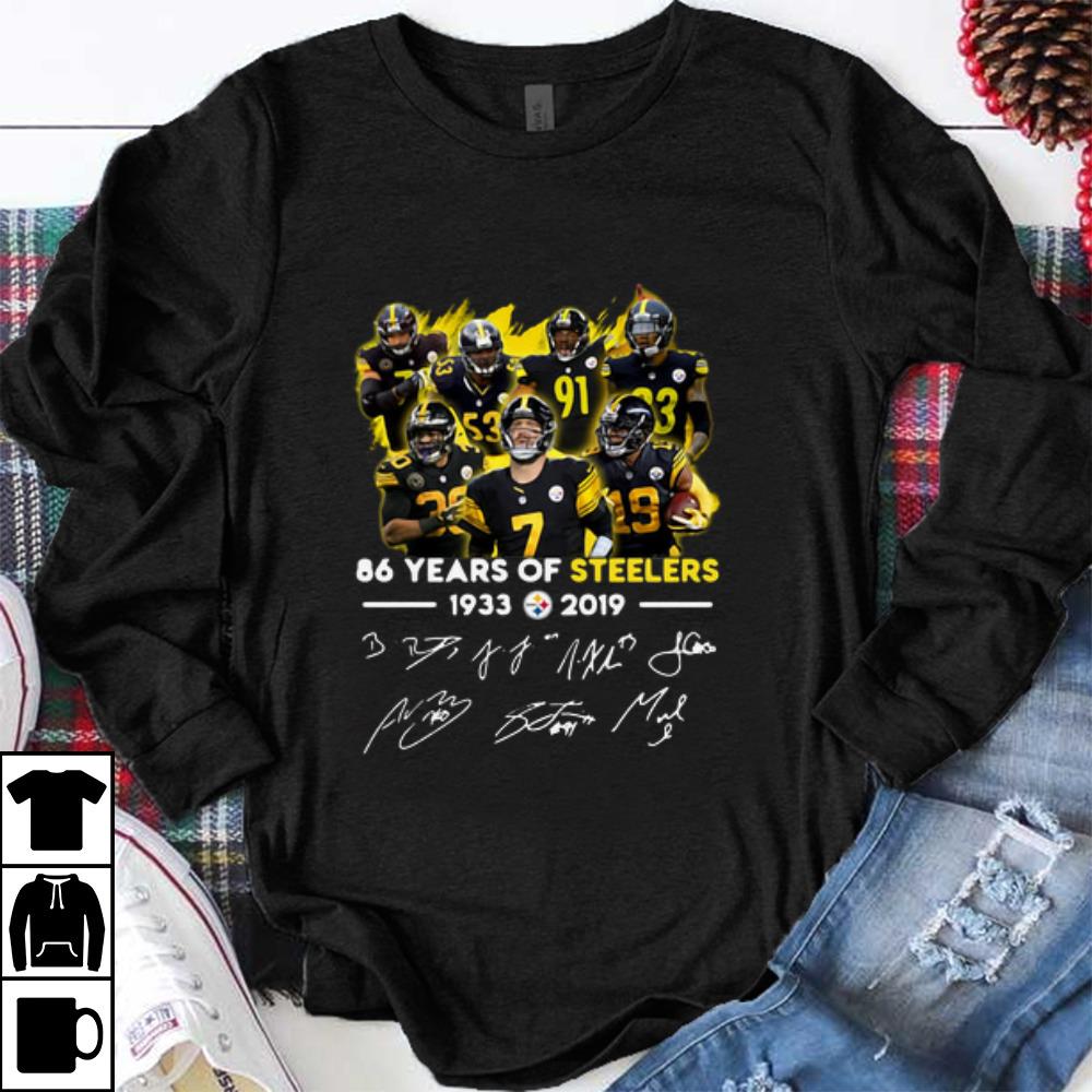 Official 68 Years Of Pittsburgh Steelers 1933 2019 Signature shirt 1 - Official 68 Years Of Pittsburgh Steelers 1933-2019 Signature shirt