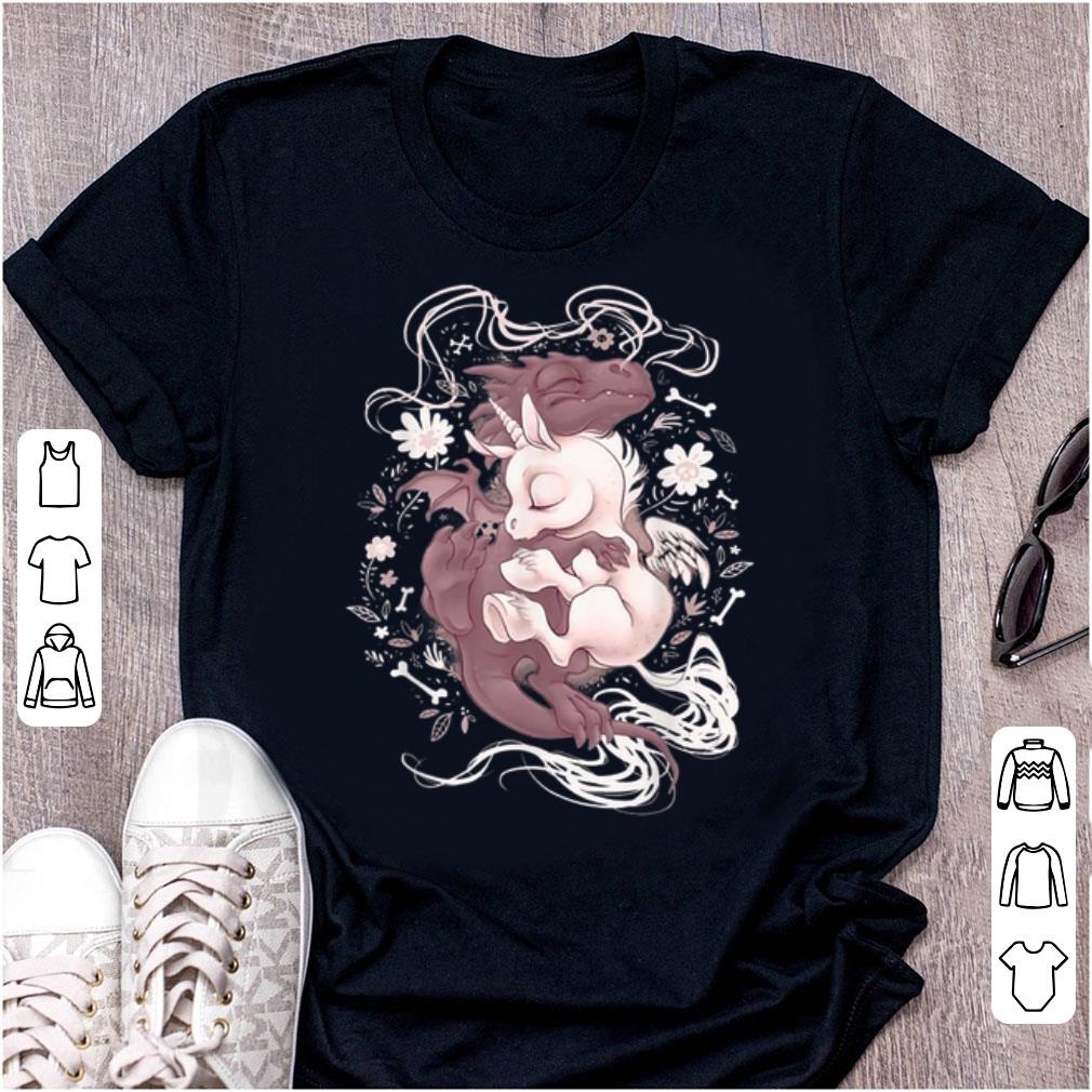 Official Flower Dragon Hug Baby Unicorn shirt 1 - Official Flower Dragon Hug Baby Unicorn shirt