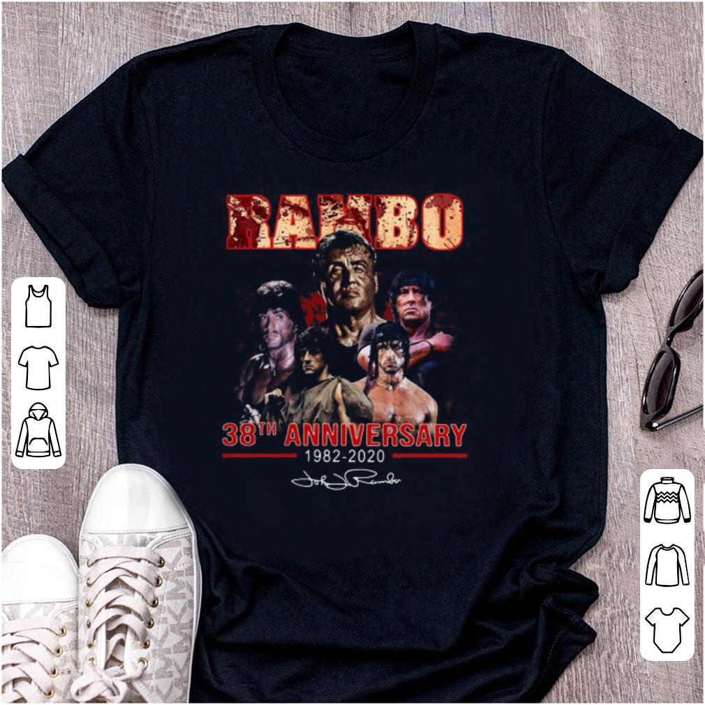 Official Rambo 38th Anniversary 1982 2020 Signature shirt 1 - Official Rambo 38th Anniversary 1982-2020 Signature shirt