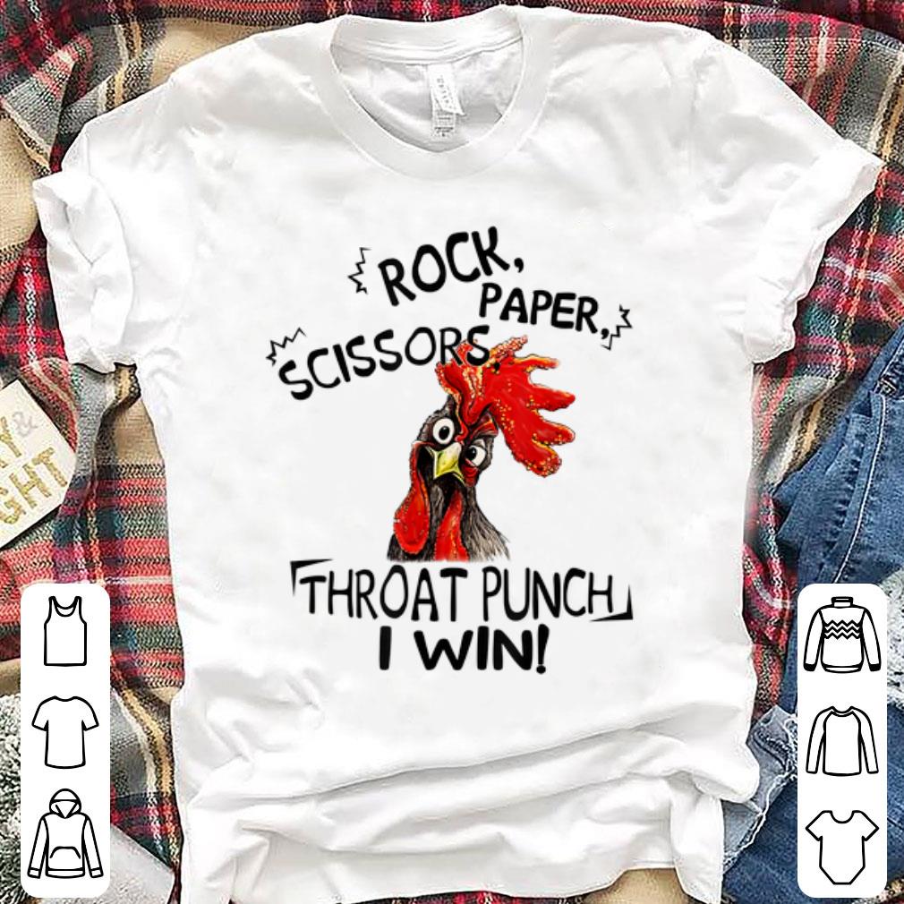 Official Rock Paper Scissors Throat Punch I Win Chicken shirt 1 - Official Rock Paper Scissors Throat Punch I Win Chicken shirt