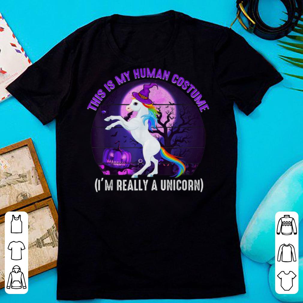 Official This Is My Human Costume I m Really A Unicorn Halloween shirt 1 - Official This Is My Human Costume I'm Really A Unicorn Halloween shirt