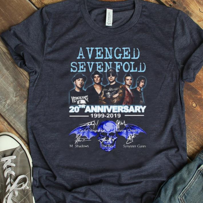 Original 20th Anniversary 1999 2019 Signatures Avenged Sevenfold shirt 1 - Original 20th Anniversary 1999-2019 Signatures Avenged Sevenfold shirt