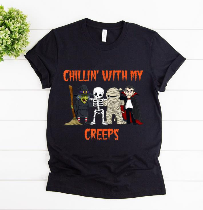 Original Chillin With My Creeps Vampire Halloween Skeleton Witch shirt 1 - Original Chillin With My Creeps Vampire Halloween Skeleton Witch shirt