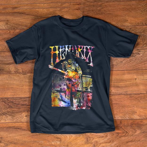 Original Jimi Hendrix Watercolor Playing Guitar shirt 1 - Original Jimi Hendrix Watercolor Playing Guitar shirt