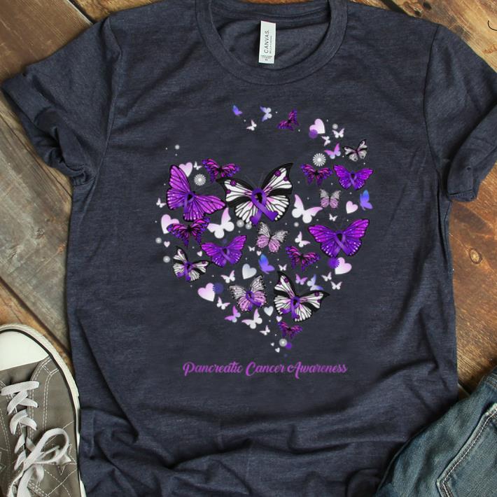 Original Pancreatic Cancer Awareness Butterfly Heart shirt 1 - Original Pancreatic Cancer Awareness Butterfly Heart shirt