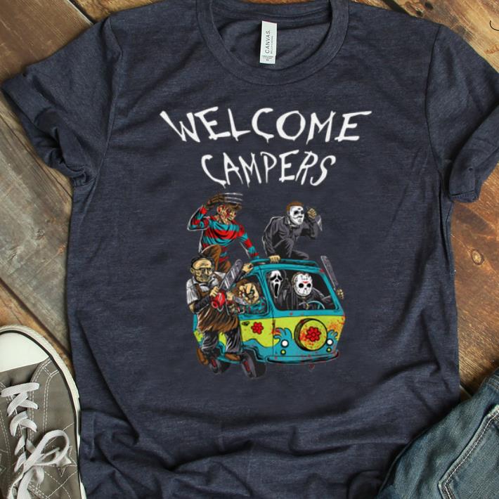 Original Welcome Campers Camping 80s Horror Movie shirt 1 - Original Welcome Campers Camping 80s Horror Movie shirt