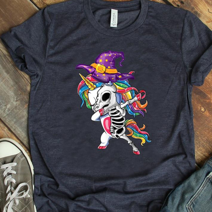 Premium Dabbing Unicorn Witch Skeleton Unicorn Halloween Costume shirt 1 - Premium Dabbing Unicorn Witch Skeleton-Unicorn Halloween Costume shirt
