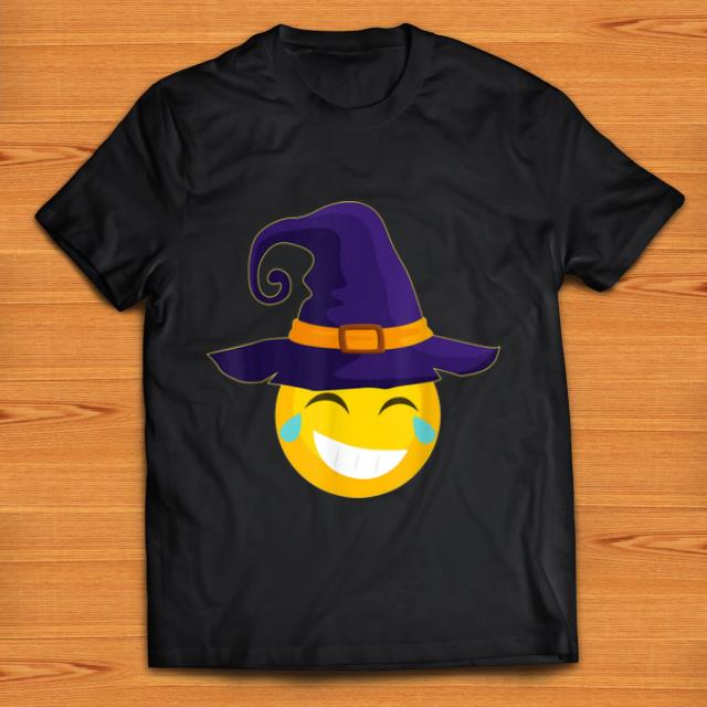 Premium Halloween Costume Emoji Emoticon Witch Hat Joy Face shirt 1 - Premium Halloween Costume Emoji Emoticon Witch Hat Joy Face shirt