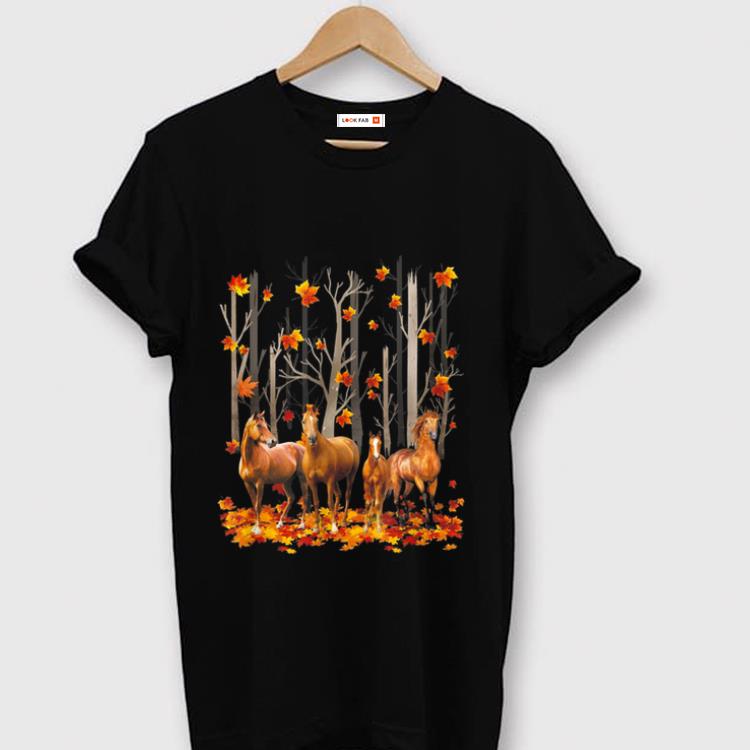 Premium Horse Maple Leaf Fall Autumn Horse Lover shirt 1 - Premium Horse Maple Leaf Fall Autumn Horse Lover shirt