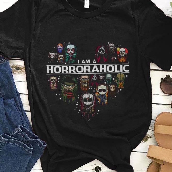Premium I Am A Horroraholic Horror Movie Characters shirt 1 - Premium I Am A Horroraholic Horror Movie Characters shirt