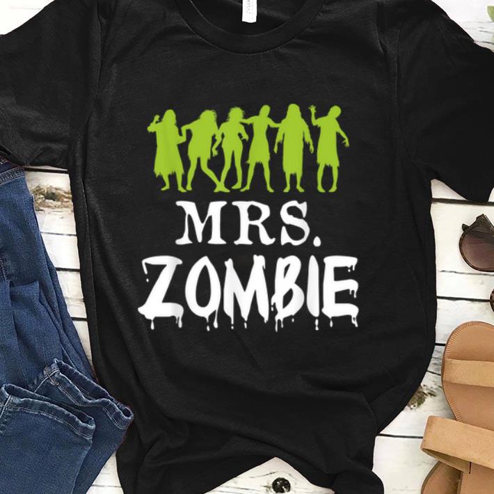 Premium Mrs Zombie Couple Matching Halloween Party Costume shirt 1 - Premium Mrs. Zombie Couple Matching Halloween Party Costume shirt