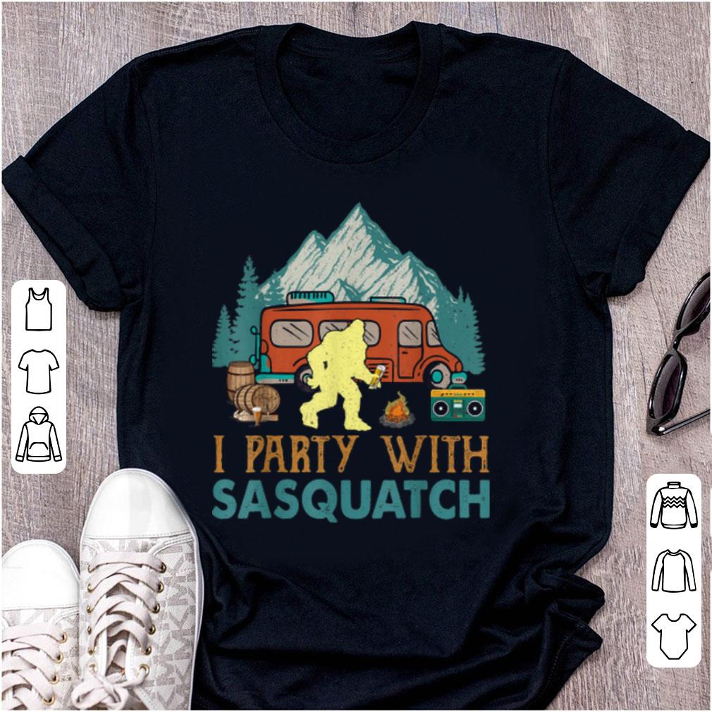 Premium Retro Vintage I Party With Sasquatch Bigfoot Camping shirt 1 - Premium Retro Vintage I Party With Sasquatch Bigfoot Camping shirt
