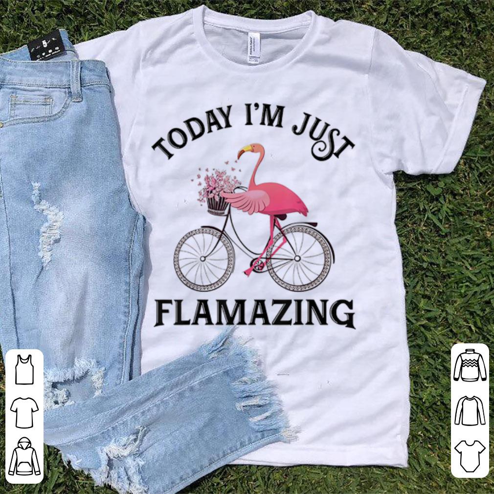Premium Today I m Just Flamazing Flamingo Bicycle shirt 1 - Premium Today I'm Just Flamazing Flamingo Bicycle shirt