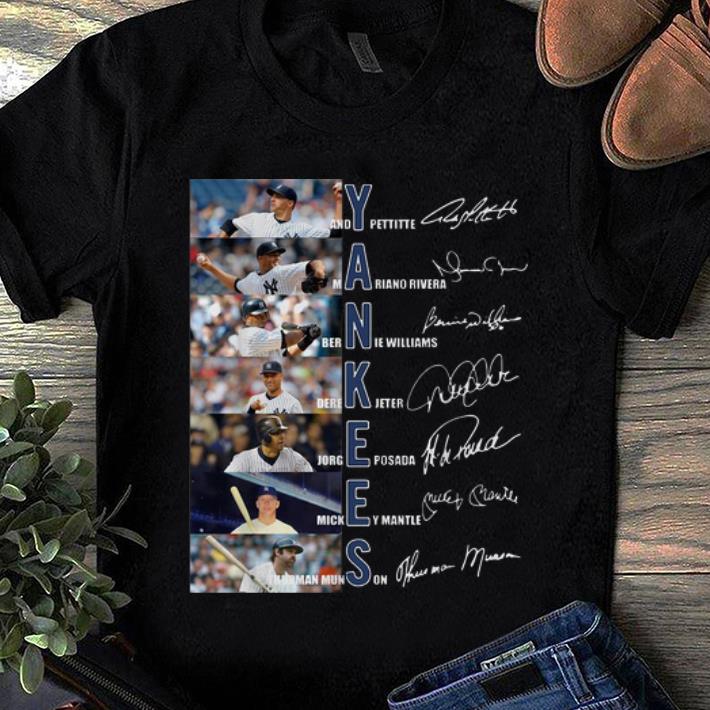 Premium Yankees Derek Jeter Jorge Posada Mickey Mantle Signatures shirt 1 - Premium Yankees Derek Jeter Jorge Posada Mickey Mantle Signatures shirt