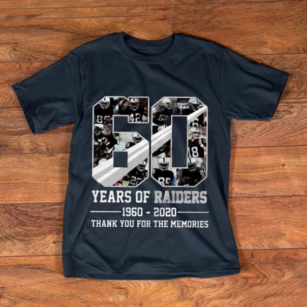 Pretty 60 Years Of Oakland Raiders Thank You For The Memories shirt 1 - Pretty 60 Years Of Oakland Raiders - Thank You For The Memories shirt