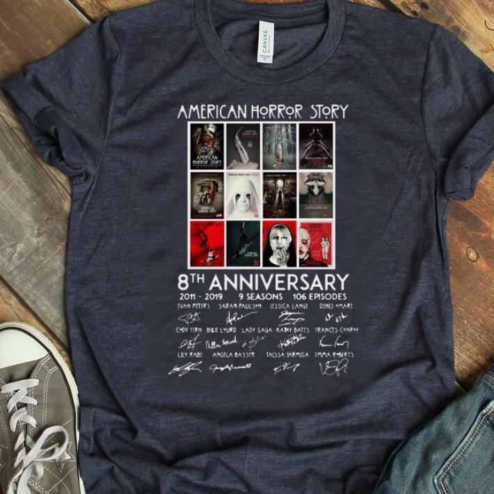 Pretty American Horror Story 8th Anniversary 2011 2019 Signature shirt 1 - Pretty American Horror Story 8th Anniversary 2011-2019 Signature shirt