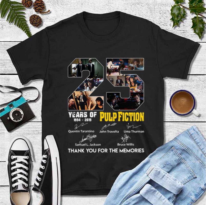 Awesome 25 Years Of Pulp Fiction 1994 2019 Thank You For The Memories Signatures shirt 4 - Awesome 25 Years Of Pulp Fiction 1994 2019 Thank You For The Memories Signatures shirt
