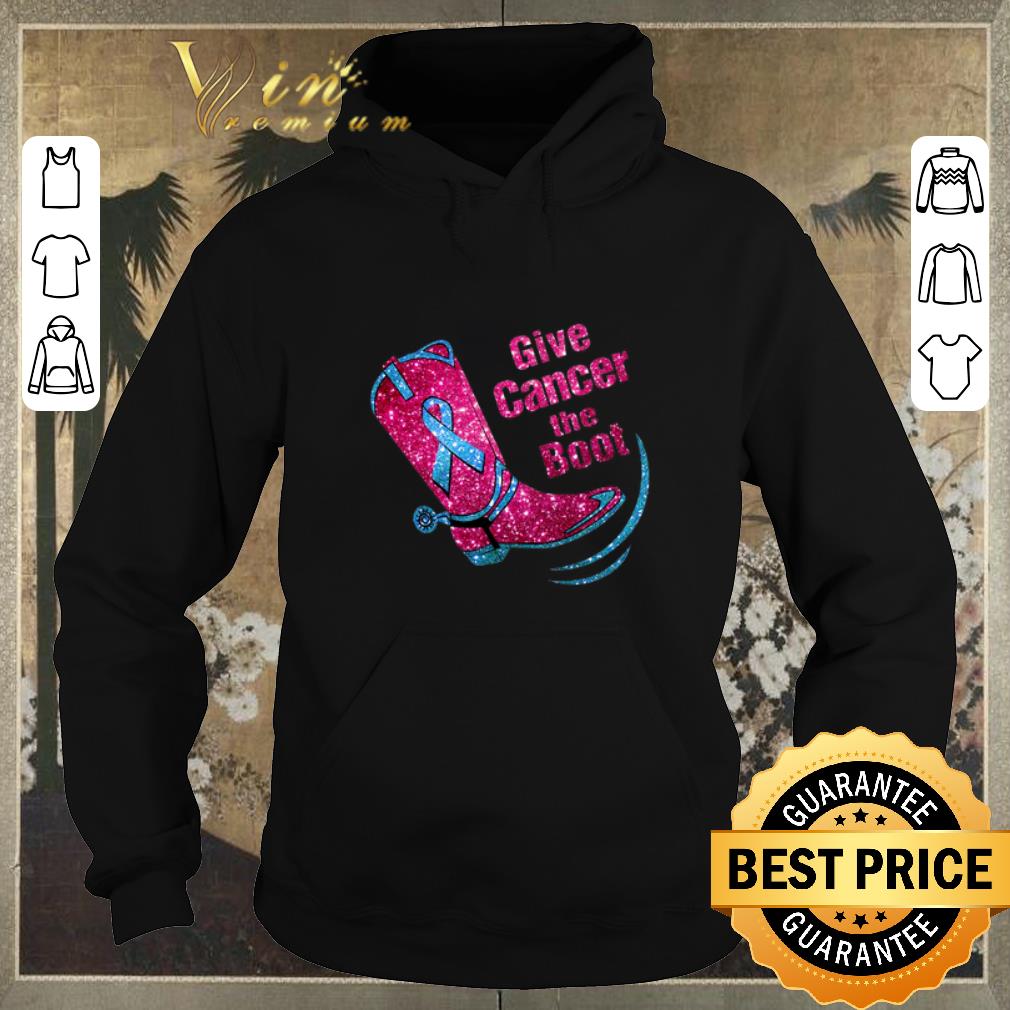 Awesome Give cancer the boot Breast Cancer Awareness shirt sweater Awesome Give cancer the boot Breast Cancer Awareness shirt sweater 4 - Awesome Give cancer the boot Breast Cancer Awareness shirt sweater