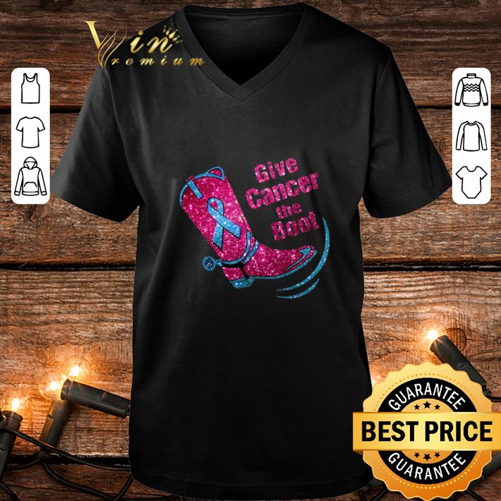 Awesome Give cancer the boot Breast Cancer Awareness shirt Awesome Give cancer the boot Breast Cancer Awareness shirt 4 - Awesome Give cancer the boot Breast Cancer Awareness shirt