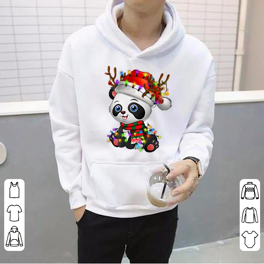 Awesome Panda Christmas Reindeer Christmas Lights shirt 4 - Awesome Panda Christmas Reindeer Christmas Lights shirt