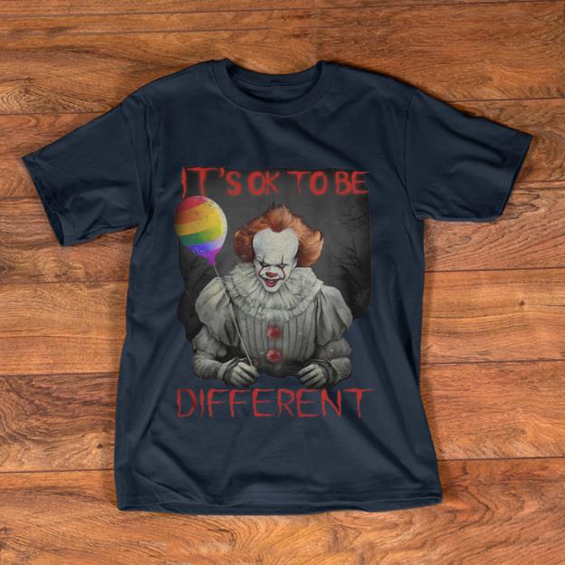 Awesome Pennywise ITs Ok To Be Different Rainbow Balloon shirt 1 - Awesome Pennywise ITs Ok To Be Different Rainbow Balloon shirt